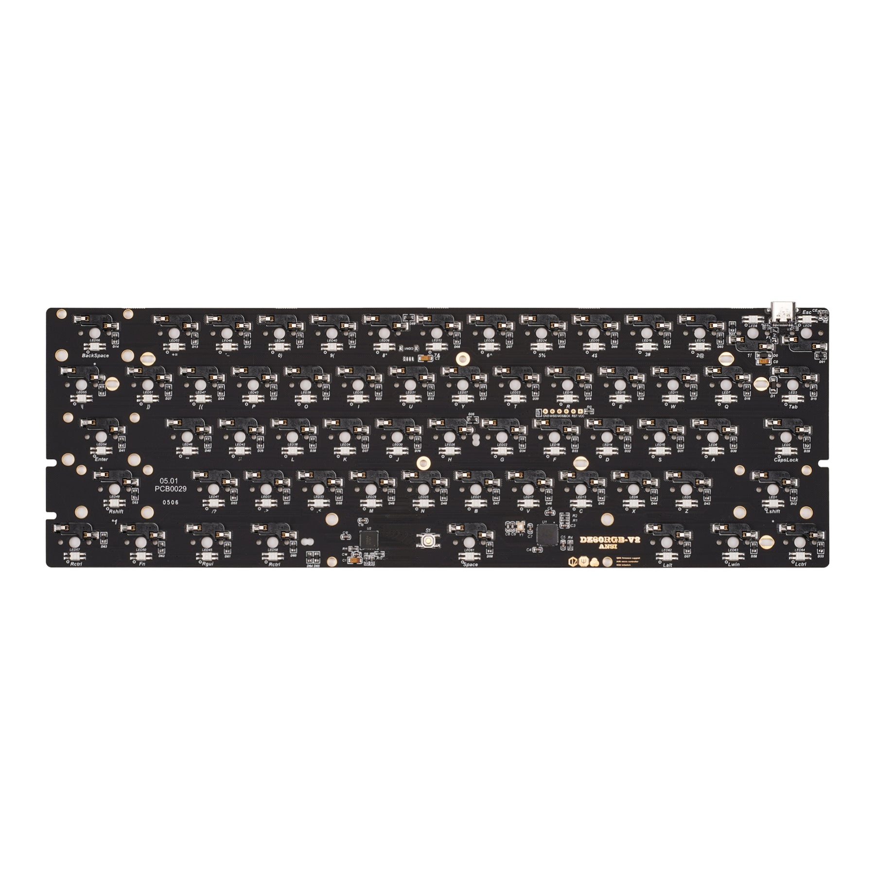 DZ60RGB-ANSI v2 ホットスワップ メカニカルキーボード PCB