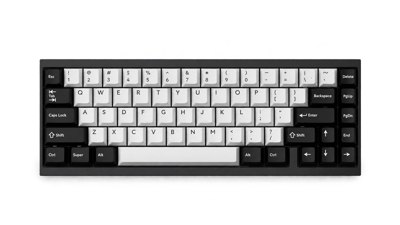 65 percent mechanical keyboard with dedicated arrow keys